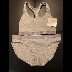 Calvin Klein bralette and panties